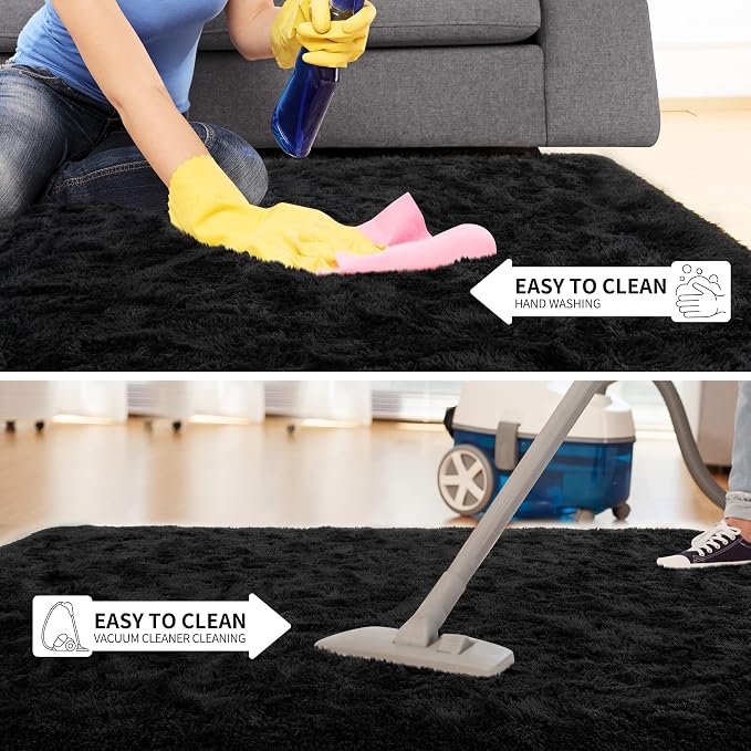 Tepook Super Soft Fluffy Rug for Bedroom, Modern Shaggy Fuzzy Kids Rugs for - Image 3