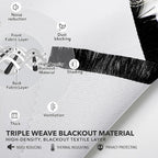 Deconovo Blackout Curtains, Thermal Insulated, W52 x L84 2 Panels, Back Tab - Image 4