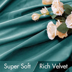 MIULEE Teal Velvet Curtains 96 inches 2 Panels - Image 4