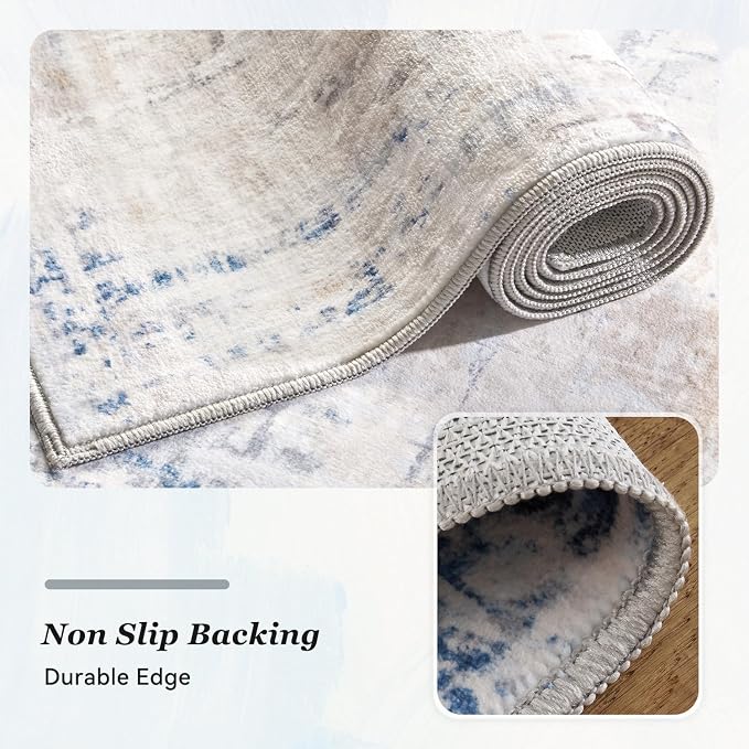 3 x 5 Rug Small Non Slip Area Rug Ultra Soft Machine Washable Low Pile Modern - Image 4