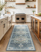 AMADA HOMEFURNISHING 2'6"x10' Washable Area Rug, Low-Profile Entryway Rug - Image 2