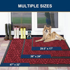 Smiry Front Door Mat Outside Entrance, Heavy Duty Sturdy Natural Rubber Doormat - Image 2
