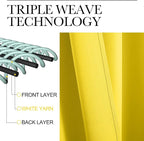NICETOWN Bright Yellow Blackout Curtains 63 inches Long - Image 3