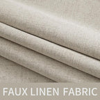 MIULEE Linen Curtains for Bedroom 100% Blackout Thermal Insulated Cobblestone - Image 5