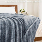 Exclusivo Mezcla Plush Fuzzy Fleece Throw Blanket Extra Large, Super Soft - Image 3