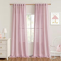 MYSKY HOME 96 Inches Length Pink Curtains by MYSKYHOME