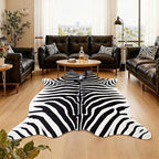 AROGAN Premium Faux Zebra Hide Rug 4.6 x 5.2 Feet, Sturdy and Large Size Bear by AROGANAREARUG