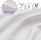 Chyhomenyc Blend Linen Valance for Windows, Light Filtering Blend Linen Solid - Image 3