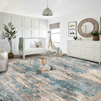XLUEZ 9x12 Area Rug for Living Room, Washable Modern Abstract Large Area Rug - Image 6
