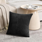 Fancy Homi 2 Packs Black Samll Decorative Throw Pillow Covers 14x14 Inch - Image 2