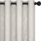Deconovo Beige Blackout Curtains, Boho Farmhouse Curtain, Thermal Insulated by Deconovo