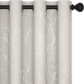 Deconovo Beige Blackout Curtains, Boho Farmhouse Curtain, Thermal Insulated by Deconovo