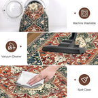 Yamaziot Washable Runner Rug, 3x6 Non-Slip Boho Vintage Hallway Rug - Image 6