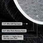 5x7 Ft Shag Black Rug for Bedroom, Tie Dyed Ultra Soft Fluffy Furry Area Rugs - Image 9