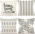 YCOLL Pillow Covers 20x20 Set of 4, Modern Sofa Throw Pillow Cover, Decorative by PillowCoversExpert