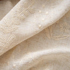 jinchan Belrose Linen Curtains for Bedroom Floral Curtains 63 Inch Length Linen - Image 3