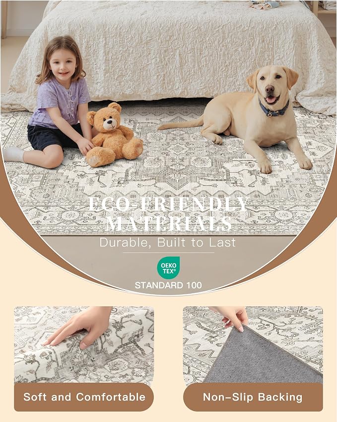 Madane Hallway Rug 3x10, Kitchen Rugs Washable Entryway Rug 10ft Vintage - Image 5