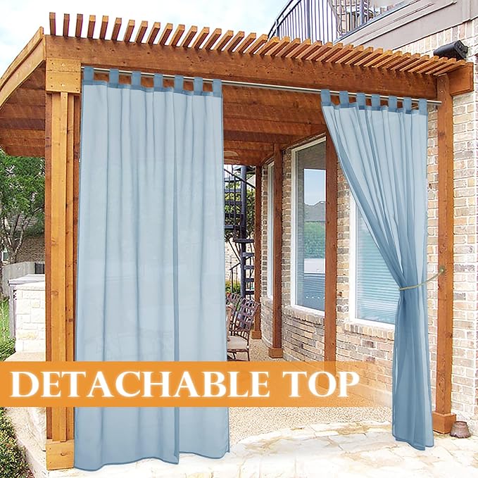 RYB HOME Outdoor Sheer Curtains - Image 4