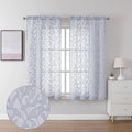 Lecloud Leia Light Grey Sheer Curtains 54 Inch Length 2 Panels, Light Reducing by Lecloud