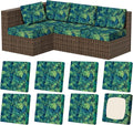 8Pcs Stretch Patio Cushion Covers, Outdoor Couch & Sofa Replacement Slipcovers by VORSHAPE