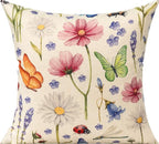 All Smiles Outdoor Patio Throw Pillow Covers 20x20 Set of 4 Spring Summer - Image 4