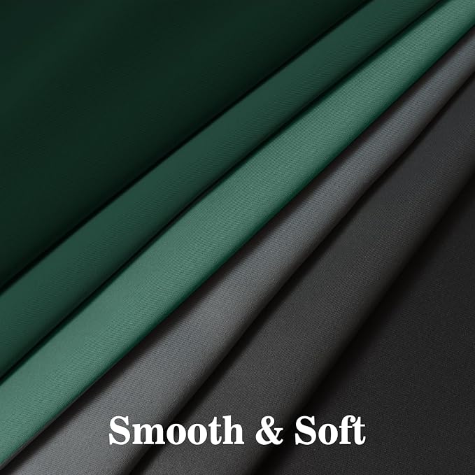 Yakamok Blackout Ombre Dark Green and Black Curtains-Gradient Room Darkening - Image 6