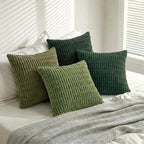 Fancy Homi Set of 4 Green Boho Decorative Throw Pillow Covers 18x18 Inch - Image 8