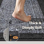 Bathroom Rugs 30x20 Non Slip Washable, Dark Grey Bath Mat - Image 5