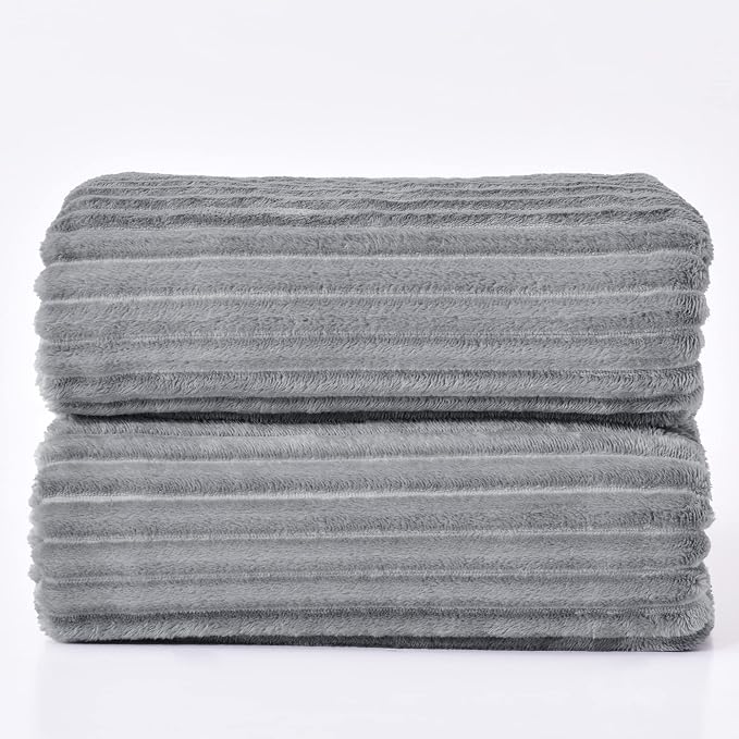 BEDELITE Fleece Blanket Queen Size – 3D Ribbed Jacquard Soft and Warm - Image 8