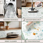 Cream Green Large 8x12 Area Rug - Image 4