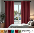 Deconovo Blackout Curtains, Thermal Insulated, W70 x L108 2 Panels, Back Tab - Image 4