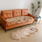 linmopm Faux Fur Rug Sheepskin Shag Fluffy Fuzzy Beige 2x6 ft Runner Rugs - Image 9