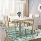 5x7 Area Rugs for Living Room, Washable Modern Abstract Large Area Rug Neutral - Image 5