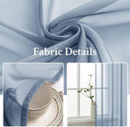 MIULEE 2 Panels Solid Color Sheer Window Curtains Elegant Window Voile - Image 3