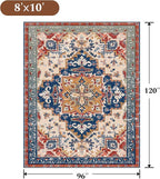 Rugflix 8x10 Area Rug for Living Room, Machine Washable Area Rugs - Image 2
