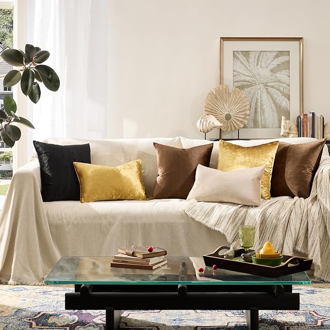 GIGIZAZA Gold Velvet Pillow Covers 26x26 - Image 9