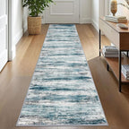 KOZYFLY Modern Abstract Kitchen Runner Rug, 2x10 Washable Rug Runner Non-Slip by KOZYFLY