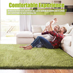 Shag Area Rug for Bedroom 5x8, Grass Green Fluffy Area Rugs for Living Room - Image 5