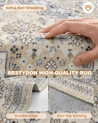 Runner Rug 2x8 Runners for Hallways Non Slip Washable, Vintage Hallway Runner - Image 7