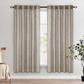 MIULEE Burlywood Birch Linen Curtains 72 Inch Length 2 Panels by MIULEE
