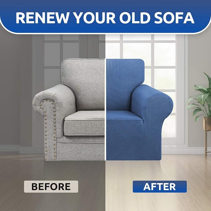 KEKUOU Stretch Single Sofa Slipcover 1 Piece Couch Sofa Cover Furniture - Image 7
