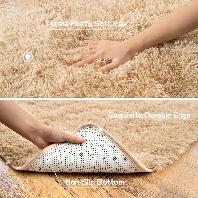 Pionblank Fluffy Runner Rugs for Bedroom 2x6, Modern Shaggy Area Rug for - Image 5