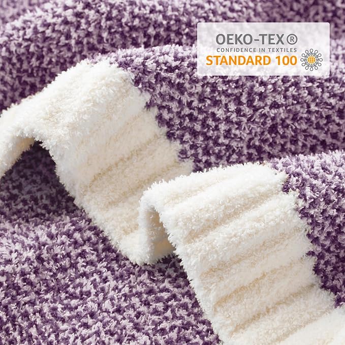 Snuggle Sac Super Soft Purple Blanket Reversible Twin Size - Image 3