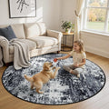Washable Area Rugs 8ft Non-Slip Modern Abstract Soft by RELEANY