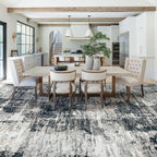 9x12 Area Rug for Living Room, Washable Modern Abstract Large Area Rug Neutral - Image 6