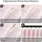 IVAPUPU Light Pink Pinch Pleated Curtains 90 Inch - Image 9