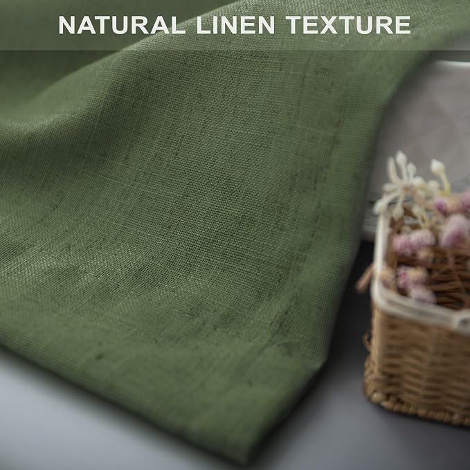 Pitalk Olive Green Curtains 63 Inch Length - Image 7