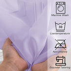 OWENIE Light Purple Sheer Curtains 54 Inch Length 2 Panels Set, Rod Pocket - Image 4