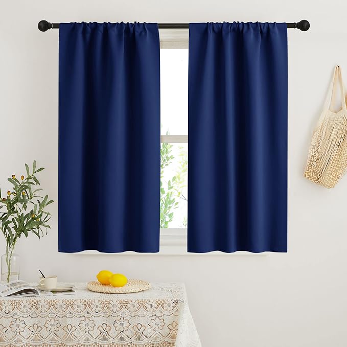 RYB HOME Blackout French Door Window Curtain Covering, Rod Pocket Thermal by RYBHOME
