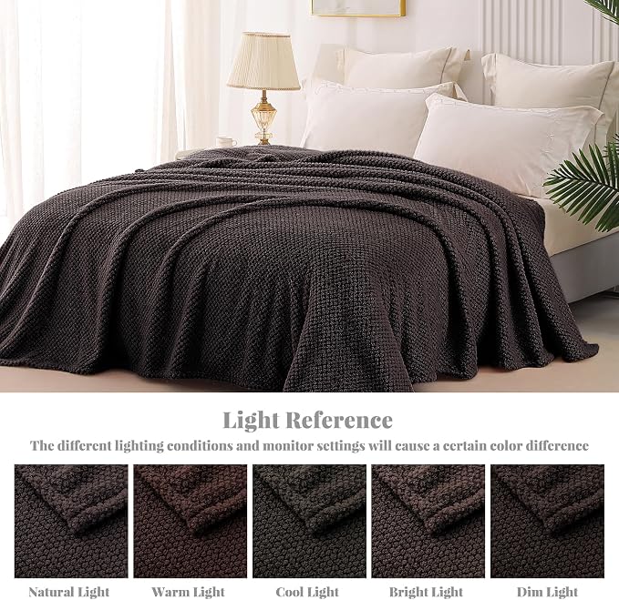 Whale Flotilla Twin Size Fuzzy Fleece Blanket, Fluffy Warm Soft Jacquard Bed - Image 8